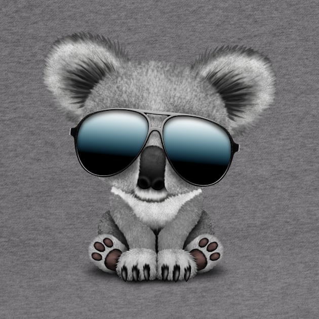 Cute Baby Koala Bear Wearing Sunglasses by jeffbartels